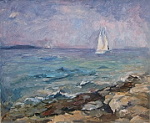 A Rocky Coast, 37x30, oil painting