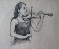 Při koncertě, 20x21, pencil drawing