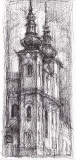 Velehradské věže I, pen drawing