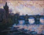 Karlův most,80x100, oil painting