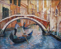 Motiv z Benátek, 100x120, oil painting