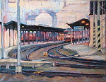 Rail Tracks, 66x51, oil painting