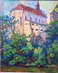 Sázavský klášter, 40x50, olejomalba
