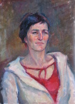 Doris- malířka,41x55, olejomalba