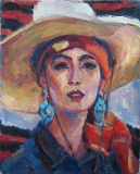 Žena z Mexika, 40x32, oil painting