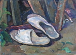 Slippers for the Garden, 40x30, oil painting