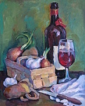 * Still Life with Wine, 23x30, oil painting